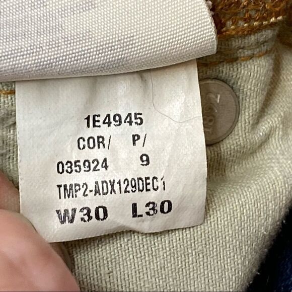 Abercrombie & Fitch button fly slim straight distressed jeans 30 X 30 - Picture 9 of 16